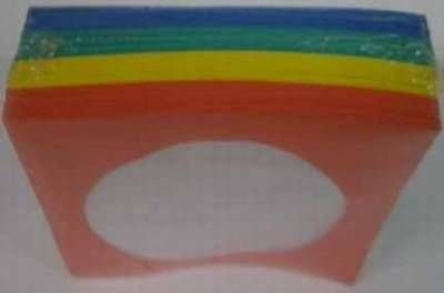 100 Farbige CD Hüllen Papier 80g mit Folienfenster und Klappe nichtklebend