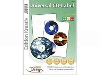 300 CD Label Etiketten 36x118mm Aufkleber - 300er Pack