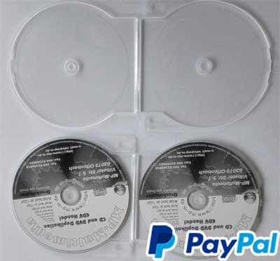 Doppel-CD Shellbox mit Abheftlochung