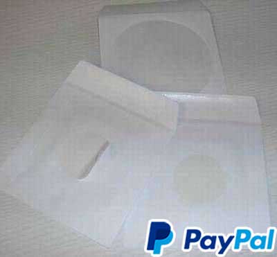 100 selbstklebende CD Hüllen Papier 90gr mit Folienfenster und Klappe