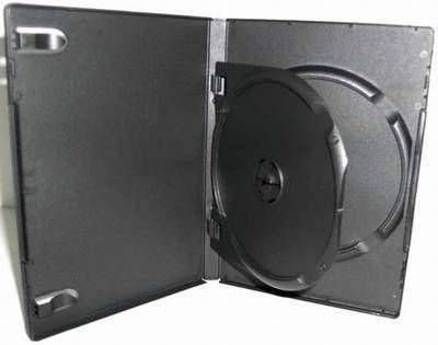 2er DVD Box schwarz mit Klapptray für 2 DVDs