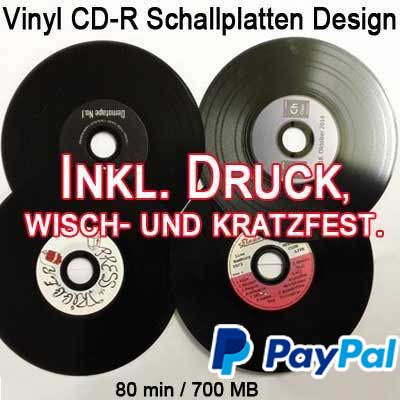 bedruckte vinyl cd schallplatten design