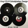 Vinyl CD-R Schwarz Bedruckt in UV-Druck